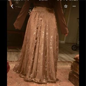 ✨Maxi Prom Lengha Skirt Tulle Gold Glitter Fancy✨